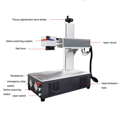 Automatic Rotary Galvo Fiber Laser Marker Machine 20W 30W 50W ODM
