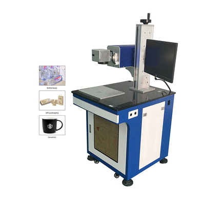 Desktop Carbon Dioxide CO2 High Speed fiber Laser Marking Machine Engraver For Metal Wood