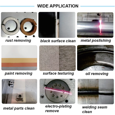1.6mJ Portable Fiber Pulse Laser Cleaning Machine Oil Graffiti Rust Remover