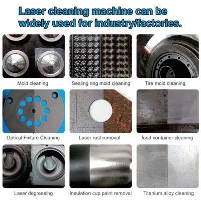 OEM Metal Wood PLC Pulsed Laser Cleaning Machine 300W