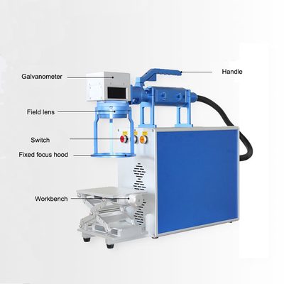 Mini Handheld 50w JPT Laser Marker Engraving Equipment For Metal Card