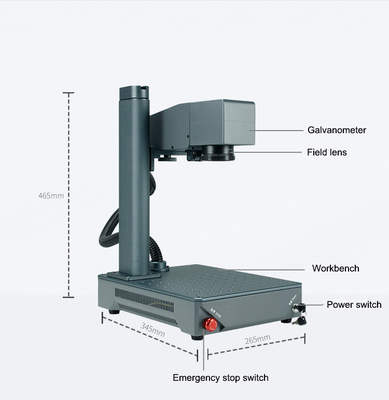 Industrial Galvanometer Fiber Mopa Laser Engraver For Metal Plastic OEM